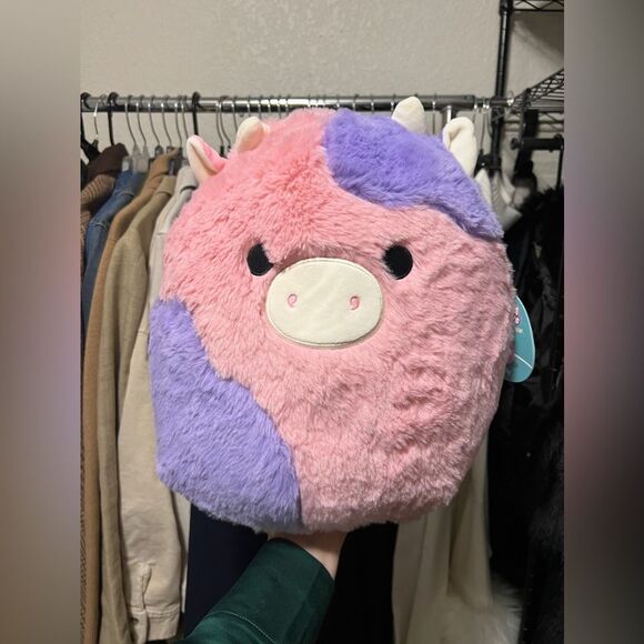 Squishmallows Fuzzamallows Patty the Cow 12” - Picture 1 of 3